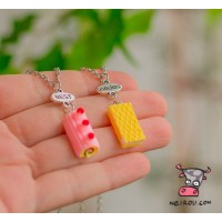 Кулон для двоих друзей "Best Friends. Сладкие вафельки. Цена за набор 
